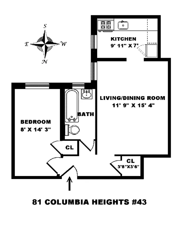 81 Columbia Heights, 43 | floorplan | View 10