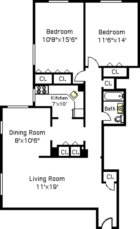 365 Clinton Avenue, 12F | floorplan | View 12