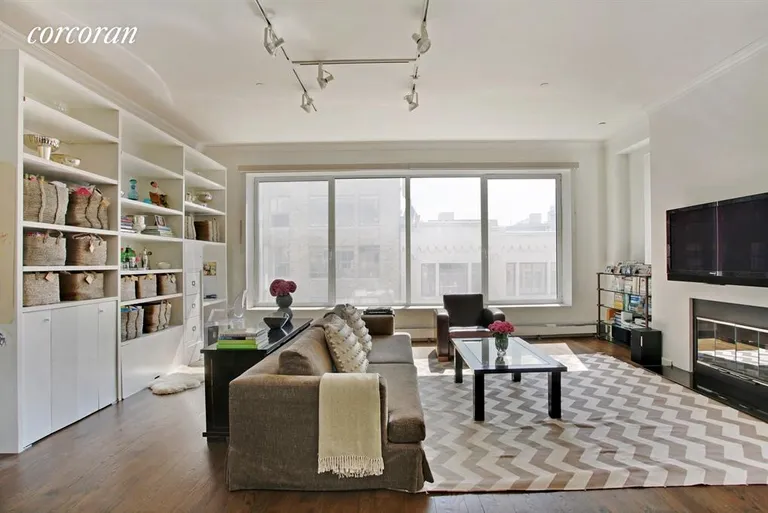 New York City Real Estate | View 237 West 26th Street, PH | Spacious south-facing living room | View 2