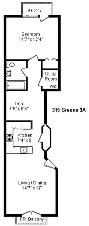 315 Greene Avenue, 3A | floorplan | View 6