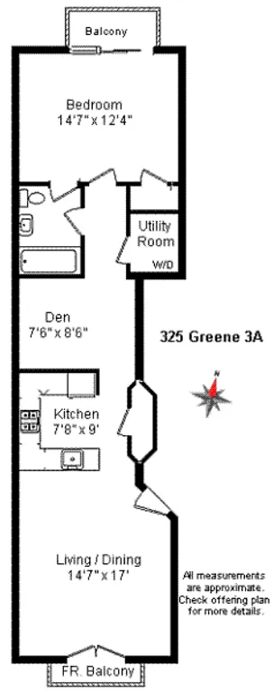 325 Greene Avenue, 3A | floorplan | View 6