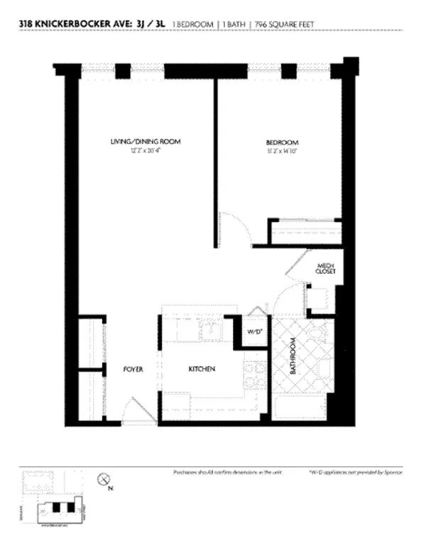 318 Knickerbocker Avenue, 3L | floorplan | View 10
