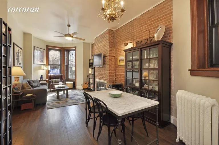 New York City Real Estate | View 749 Union Street, 1L | Ample Dining Area in LR Adjacent to Kitchen | View 3