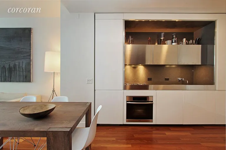 New York City Real Estate | View 15 William Street, 36F | Kitchen and dining area. | View 2