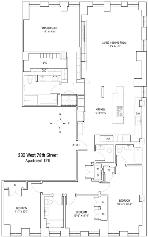 230 West 78th Street, 12B | floorplan | View 20