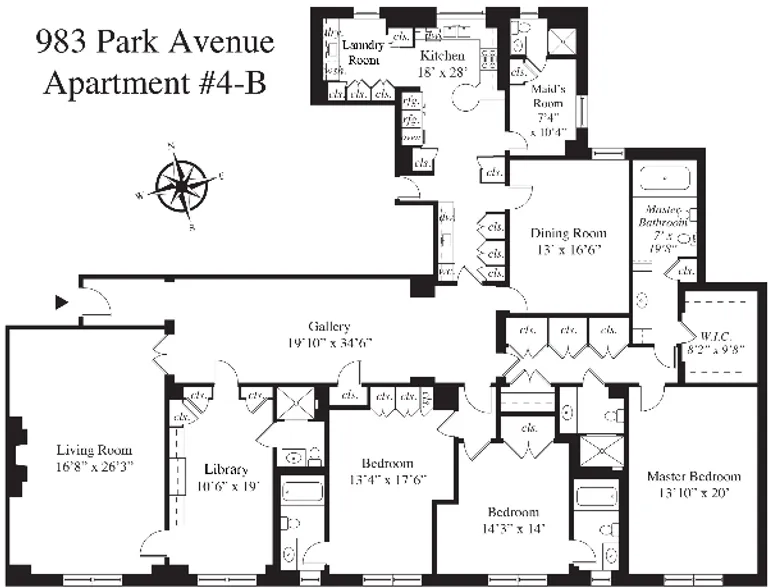 983 Park Avenue, 4B | floorplan | View 6