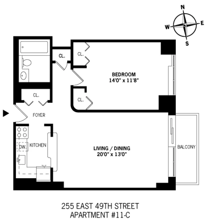 255 East 49th Street, 11C | floorplan | View 10