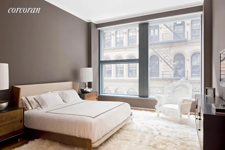 New York City Real Estate | View 40 Mercer Street, 3D | 12' ft ceilings make this master bright and airy | View 3