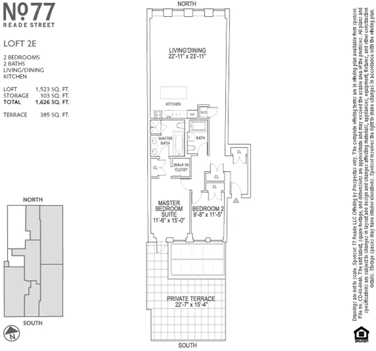 77 Reade Street, 2E | floorplan | View 6