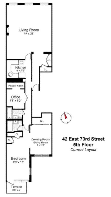 42 East 73rd Street, 5 FL | floorplan | View 6