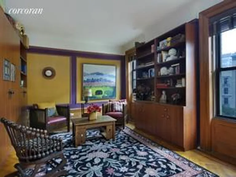 New York City Real Estate | View 243 West 98th Street, 7B | Library with eastern exposures | View 3