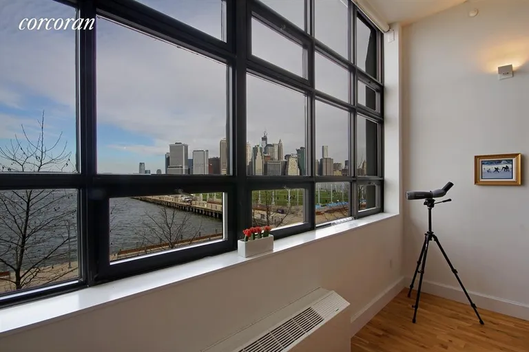 New York City Real Estate | View 360 Furman Street, 211 | Awesome Manhattan and water views from LR | View 2