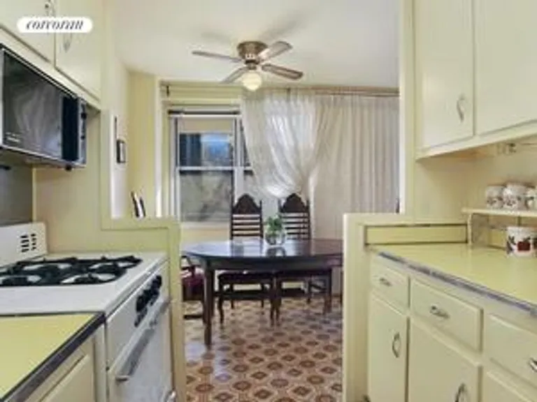 New York City Real Estate | View 303 West 66th Street, 4GE | Galley Kitchen/ dinning are | View 4