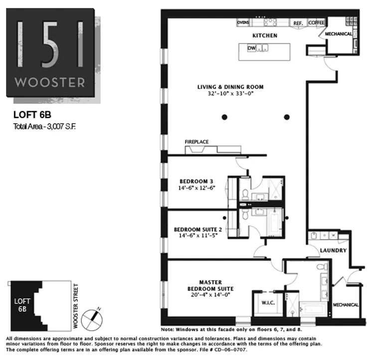 151 Wooster Street, 6B | floorplan | View 13