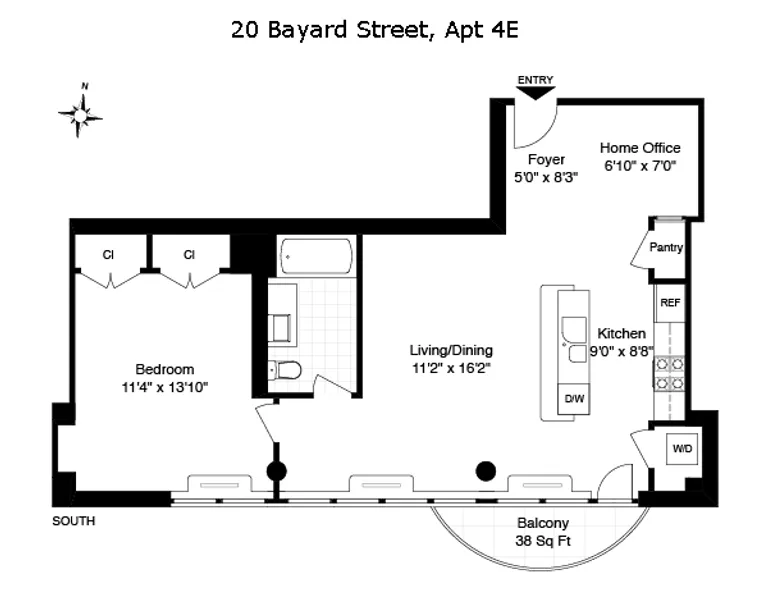 20 Bayard Street, 4E | floorplan | View 5