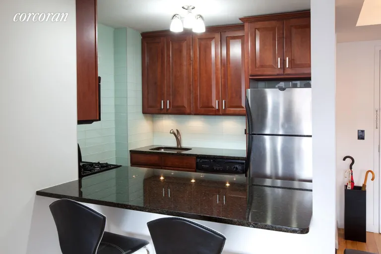New York City Real Estate | View 4-74 48th Avenue, 7M | Granite counters & stainless appliances | View 3