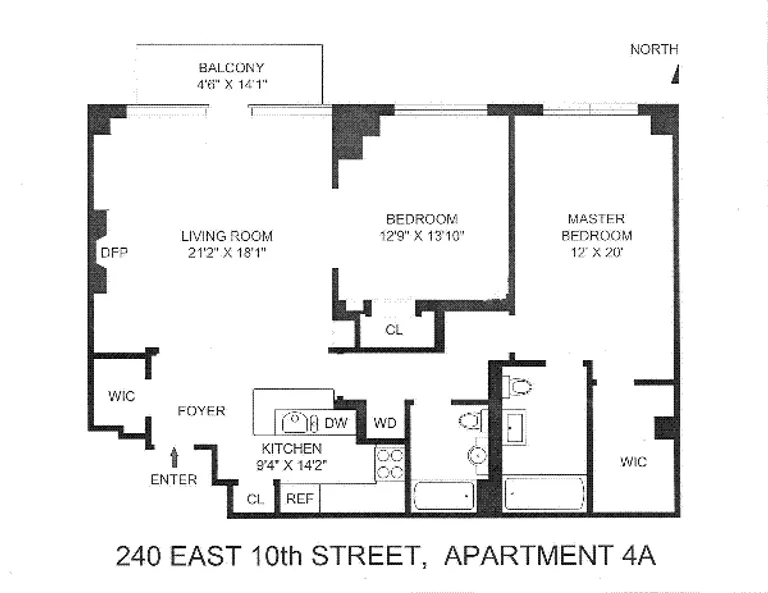 240 East 10th Street, 4A | floorplan | View 12