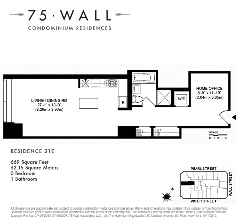 75 Wall Street, 21E | floorplan | View 2