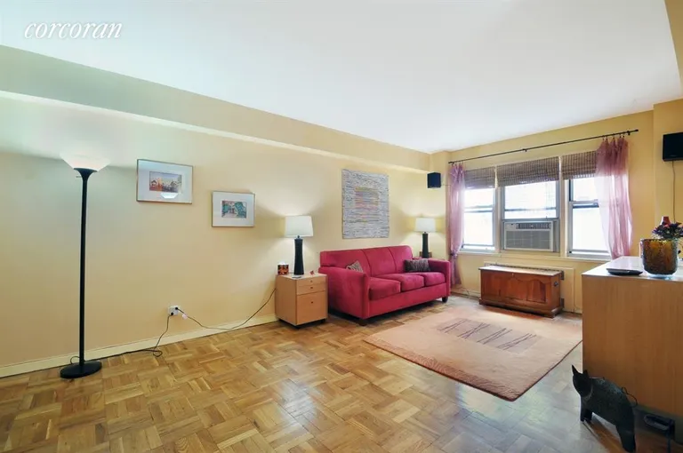 New York City Real Estate | View 34 Plaza Street East, 902 | Oversized Living Room with enough space for large dining room table or office. | View 2