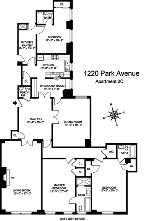 1220 Park Avenue, 2C | floorplan | View 8