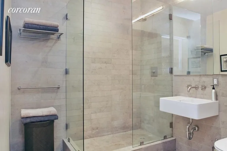 New York City Real Estate | View 808 Broadway, 4-K | Oversized Glass Shower and Bath w Euro fixtures | View 5