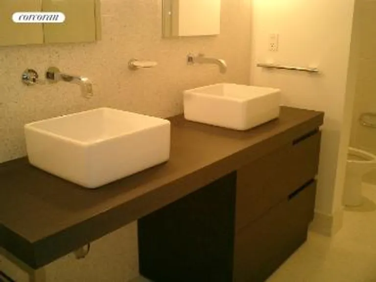 New York City Real Estate | View 360 Furman Street, 317 | Bathroom Double Sinks | View 5