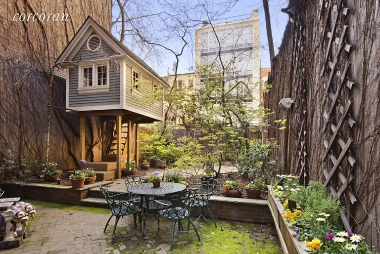 New York City Real Estate | View 128 East 93rd Street | Garden with Tree House | View 6