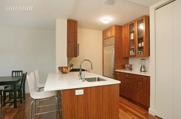 New York City Real Estate | View 88 Greenwich Street, 1401 | Open kitchen with top-of-the-line appliances | View 2
