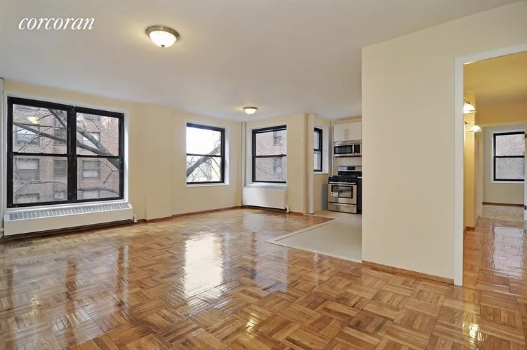 New York City Real Estate | View 193 Clinton Avenue, 3B | Sprawling Open Living Room/Dining Area | View 2