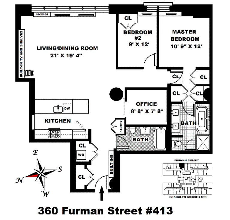 360 Furman Street, 413 | floorplan | View 8