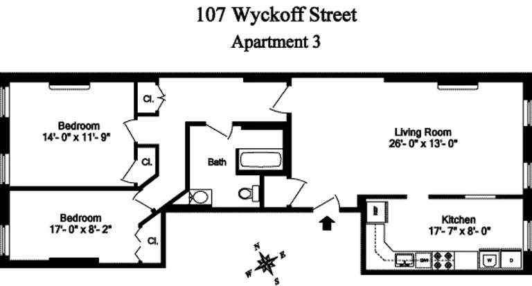 107 Wyckoff Street, 3 | floorplan | View 5