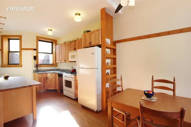 New York City Real Estate | View 464 Hancock Street, 3B | Open kitchen with custom hickory cabinets | View 2