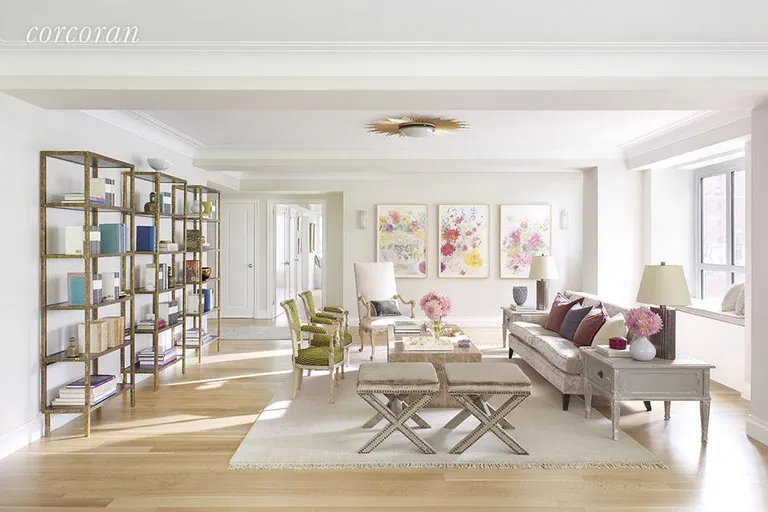 New York City Real Estate | View 200 East 66th Street, B1904 | Sun Drenched Great Room | View 2