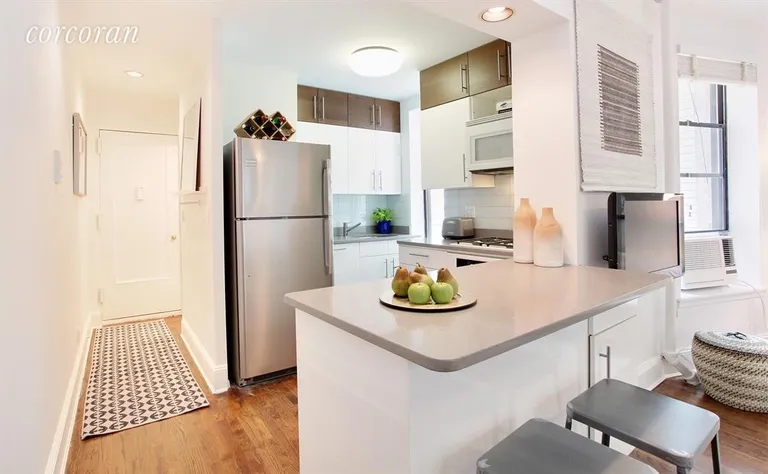 New York City Real Estate | View 251 Pacific Street, 11 | Kitchen open to the living and dining space | View 2