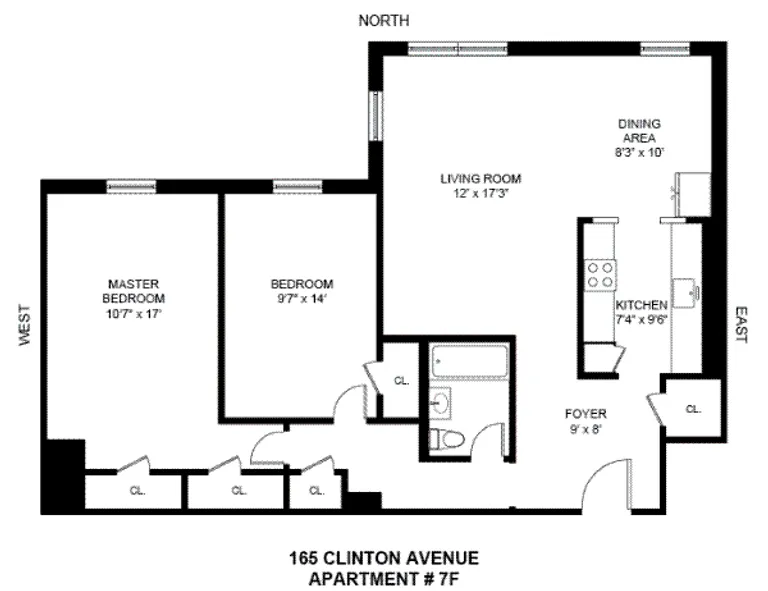 165 Clinton Avenue, 7F | floorplan | View 5