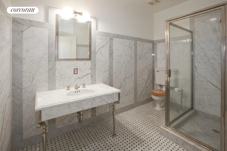 New York City Real Estate | View 31 West 31st Street, 4TH FLOOR | Marble Walls with Subway Tiles and Large Shower | View 7