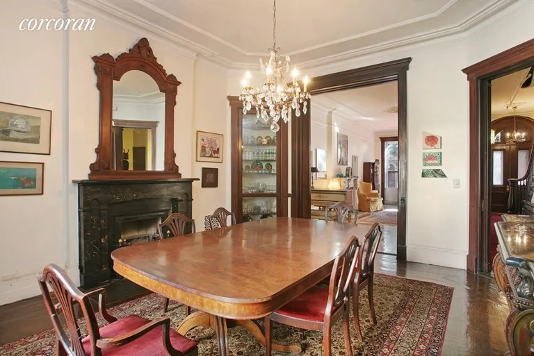 New York City Real Estate | View 45 Remsen Street | Historical octagonal shaped dining room | View 4