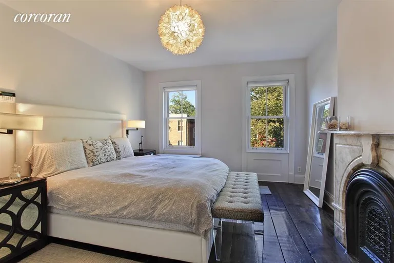 New York City Real Estate | View 102 Douglass Street | Master Bedroom with walk-in closet & dec fireplace | View 2