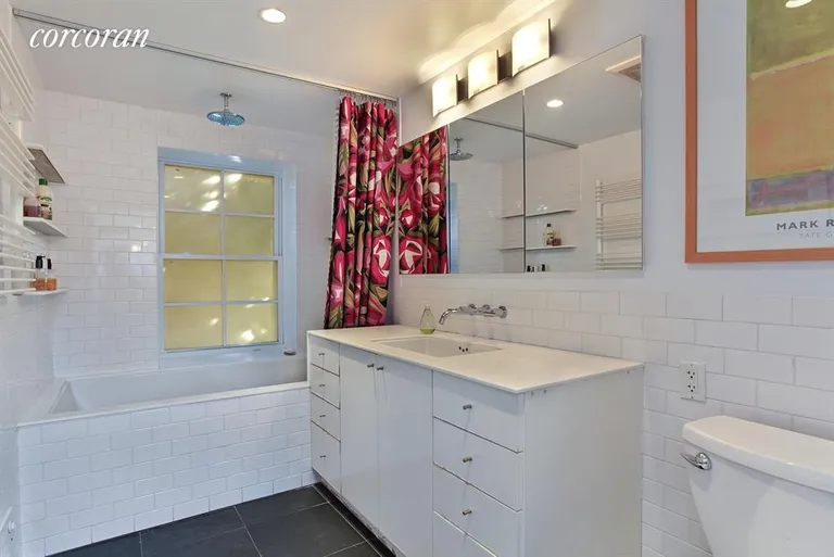 New York City Real Estate | View 102 Douglass Street | Bath with large soaking tub and rain shower | View 4