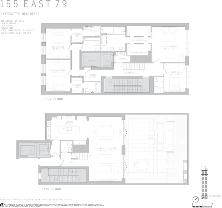 155 East 79th Street, MAISONETTE | floorplan | View 15