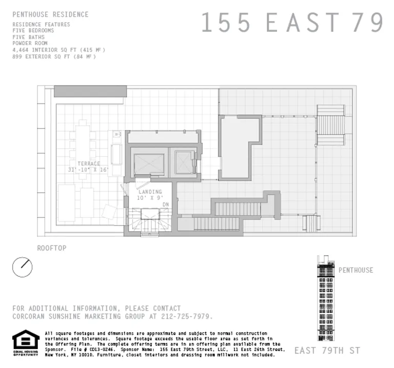 155 East 79th Street, PENTHOUSE | floorplan | View 14