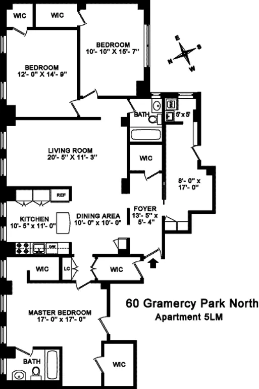 60 Gramercy Park North, 5LM | floorplan | View 5