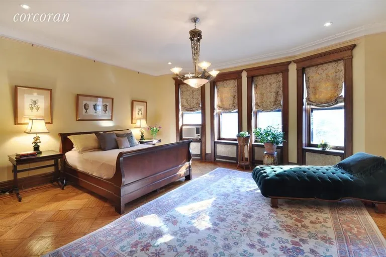 New York City Real Estate | View 619 3rd Street | Master bedroom with bay windows | View 7