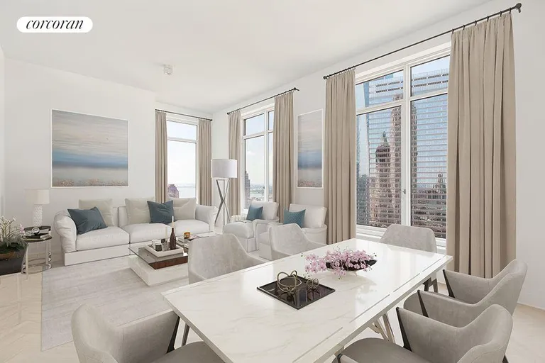 New York City Real Estate | View 30 Park Place, 49E | Living/Dining Room | View 2