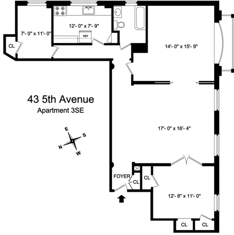 43 Fifth Avenue, 3SE | floorplan | View 6