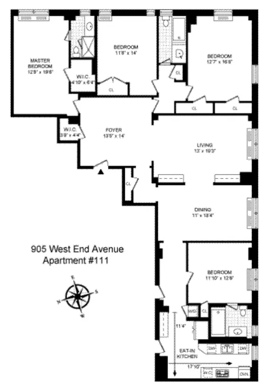 905 West End Avenue, 111 | floorplan | View 8