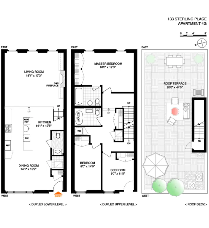 133 Sterling Place, 4G | floorplan | View 7