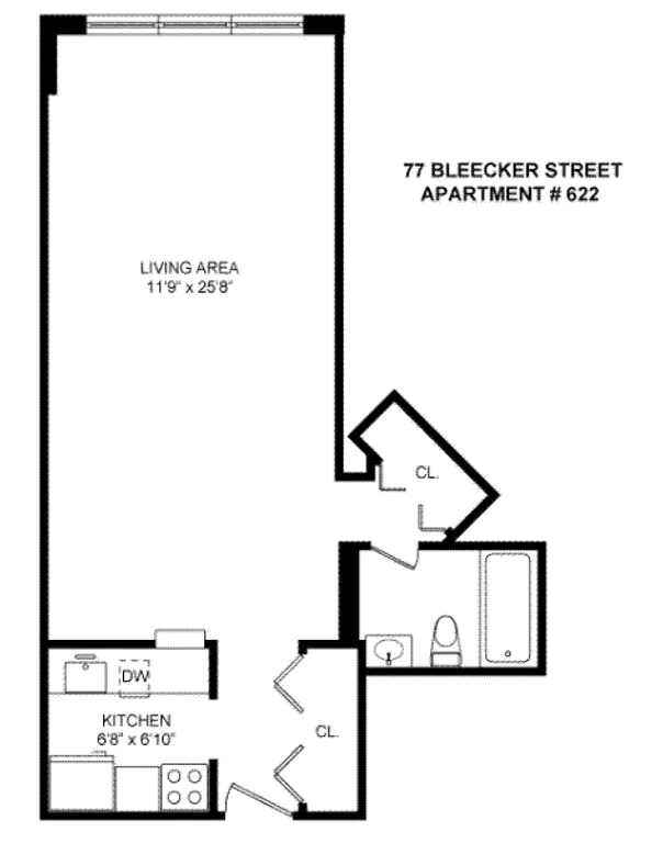 77 Bleecker Street, 622 | floorplan | View 8