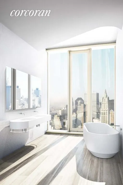 New York City Real Estate | View 56 Leonard Street, 25A EAST | Master Bath custom-designed by Herzog & de Meuron | View 3