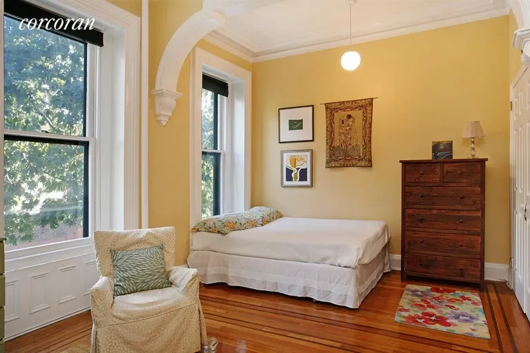 New York City Real Estate | View 144 Park Place, 4 | Bedroom alcove features lovely prewar arch | View 4